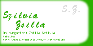 szilvia zsilla business card